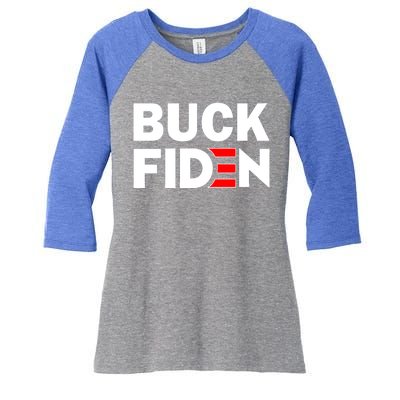 Buck Fiden Women's Tri-Blend 3/4-Sleeve Raglan Shirt