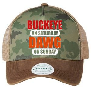 Buckeye On Saturday Dawg On Sunday Legacy Tie Dye Trucker Hat