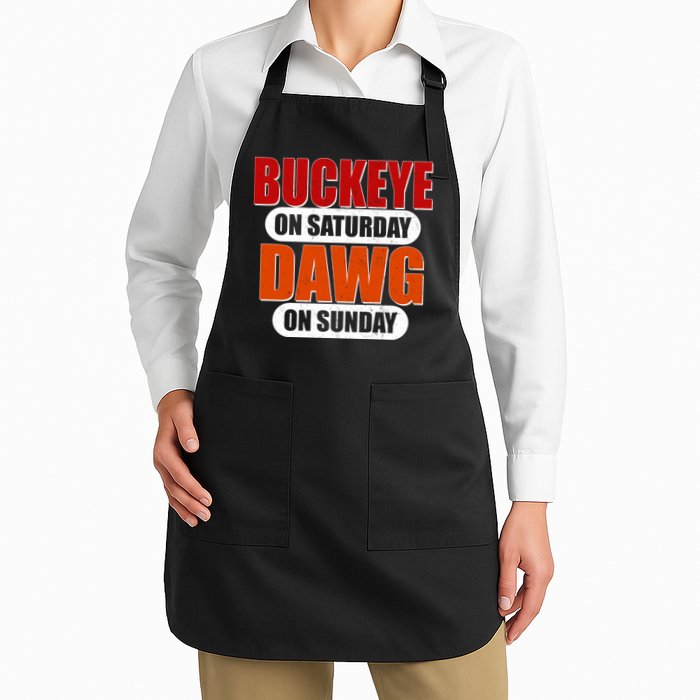 Buckeye On Saturday Dawg On Sunday Apron