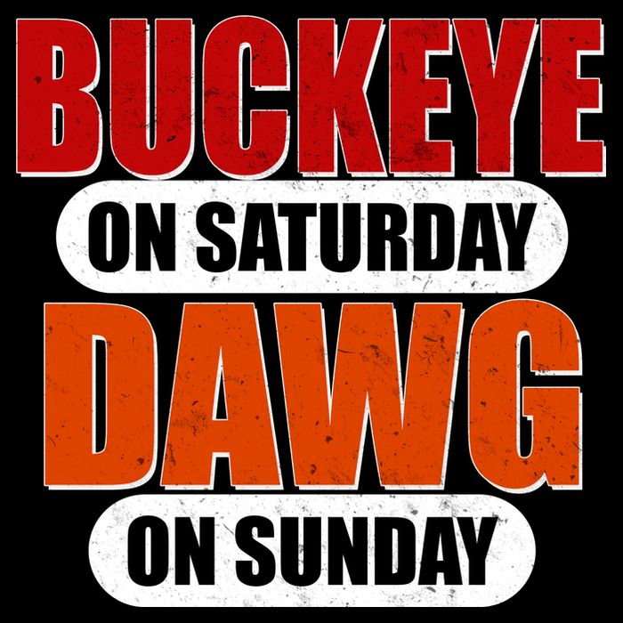 Buckeye On Saturday Dawg On Sunday Apron