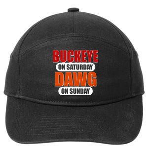 Buckeye On Saturday Dawg On Sunday 7-Panel Snapback Hat