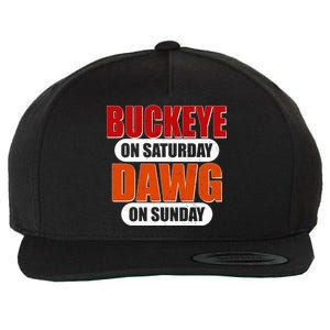 Buckeye On Saturday Dawg On Sunday Wool Snapback Cap