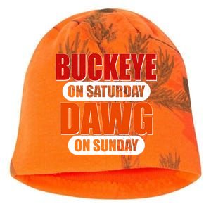 Buckeye On Saturday Dawg On Sunday Kati - Camo Knit Beanie