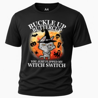 Buckle Up Buttercup You Just Flipped My Witch Switch Halloween Cat Performance Shirt