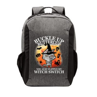 Buckle Up Buttercup You Just Flipped My Witch Switch Halloween Cat Vector Backpack