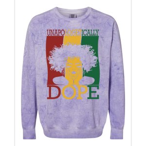 Black Unapologetically Dope Junenth Black History Funny Gift Colorblast Crewneck Sweatshirt