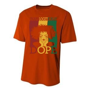 Black Unapologetically Dope Junenth Black History Funny Gift Performance Sprint T-Shirt