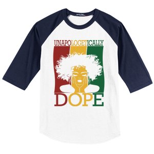 Black Unapologetically Dope Junenth Black History Funny Gift Baseball Sleeve Shirt