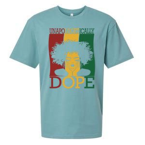 Black Unapologetically Dope Junenth Black History Funny Gift Sueded Cloud Jersey T-Shirt