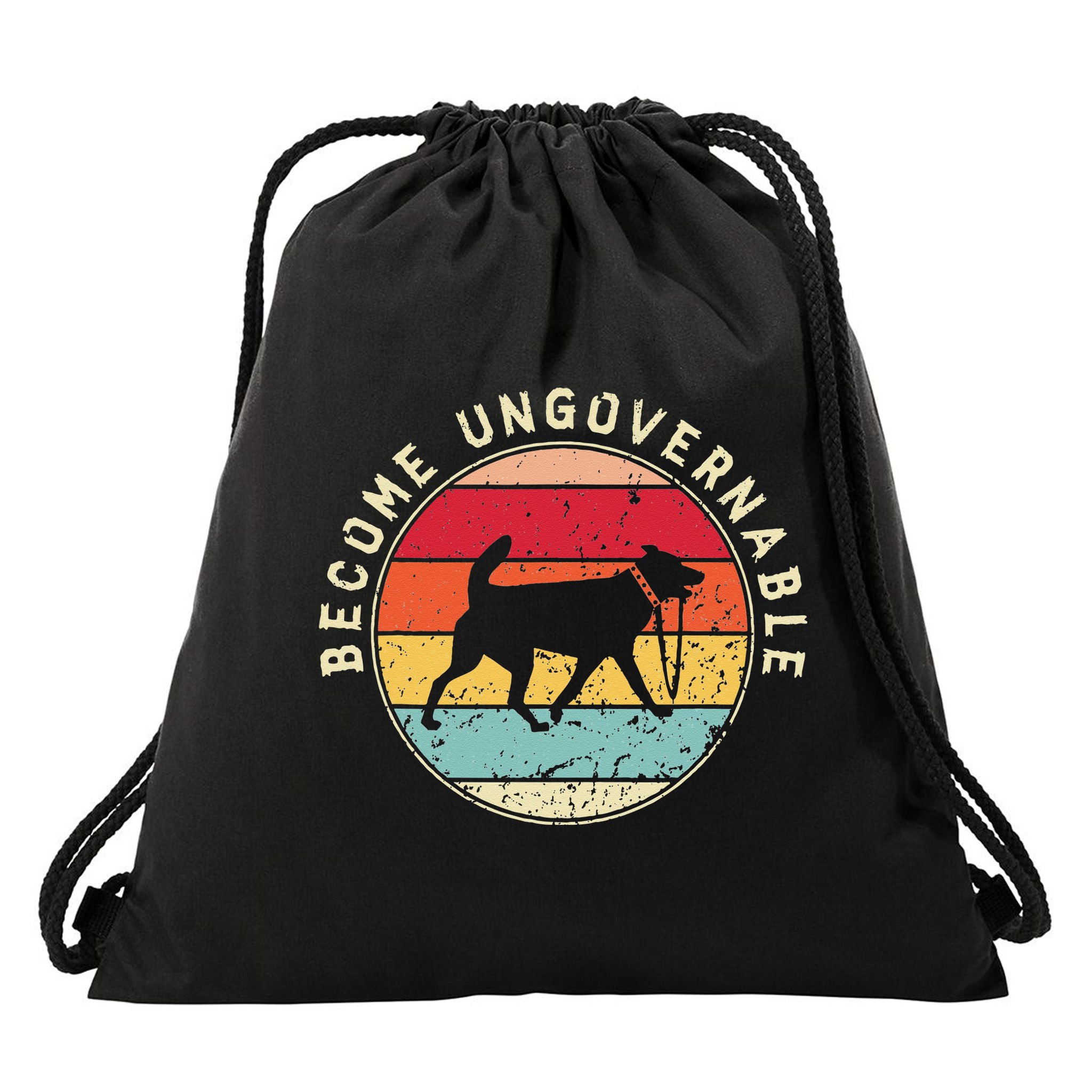 Become Ungovernable Dog Drawstring Bag