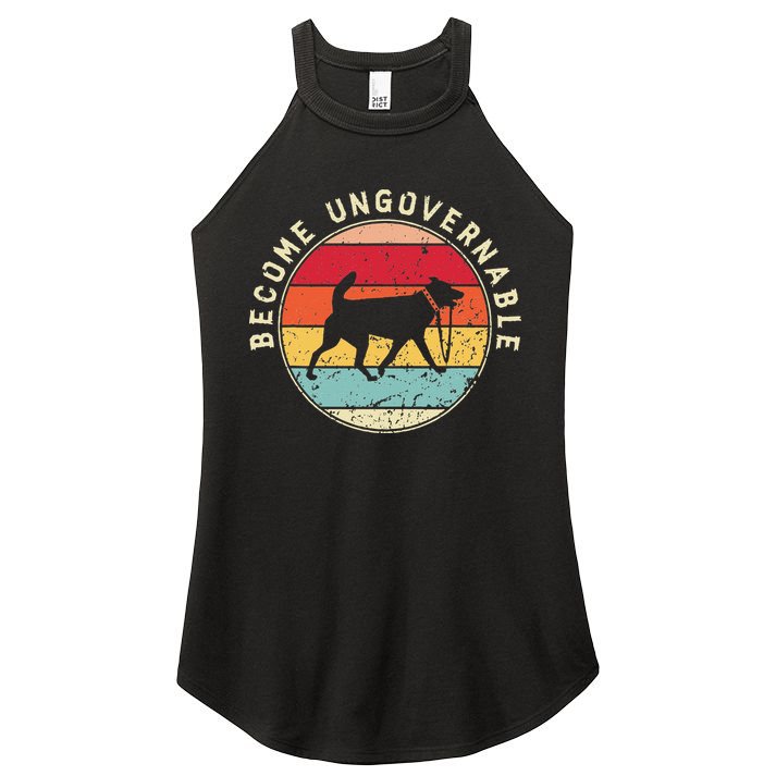 Become Ungovernable Dog Women's Perfect Tri Rocker Tank