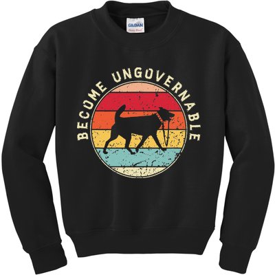 Become Ungovernable Dog Kids Sweatshirt