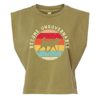 Become Ungovernable Dog Garment-Dyed Women's Muscle Tee