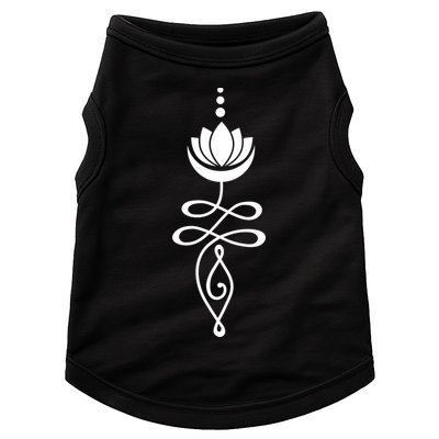 Buddhist Crescent Moon And Lotus Flower Doggie Tank