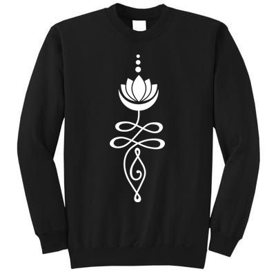 Buddhist Crescent Moon And Lotus Flower Sweatshirt