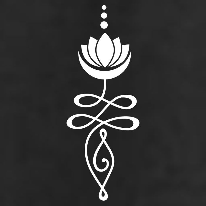 Buddhist Crescent Moon And Lotus Flower Microfiber Hand Towel