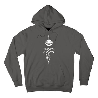 Buddhist Crescent Moon And Lotus Flower Hoodie