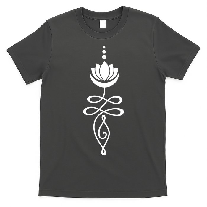 Buddhist Crescent Moon And Lotus Flower T-Shirt