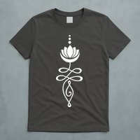 Buddhist Crescent Moon And Lotus Flower T-Shirt