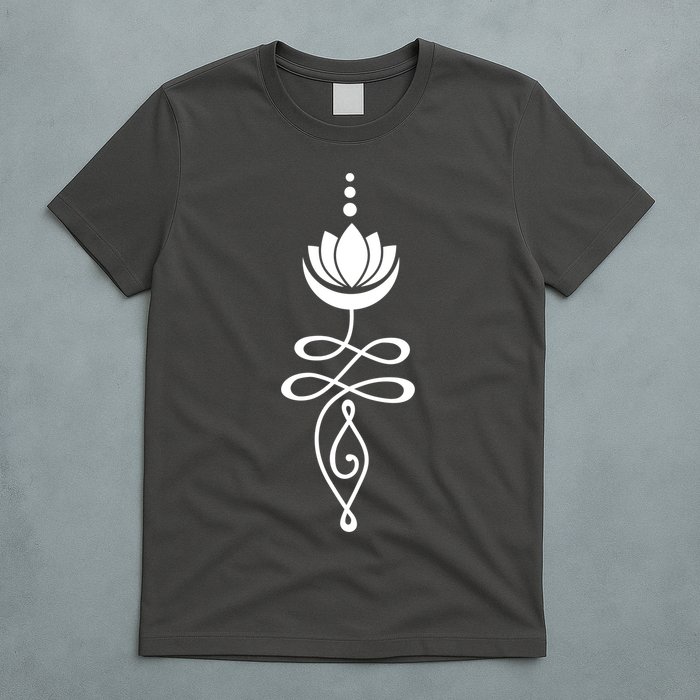 Buddhist Crescent Moon And Lotus Flower T-Shirt