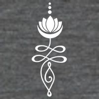 Buddhist Crescent Moon And Lotus Flower T-Shirt