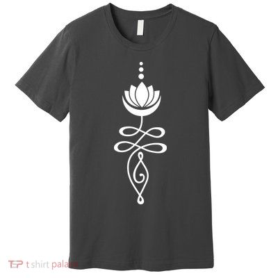 Buddhist Crescent Moon And Lotus Flower Premium T-Shirt