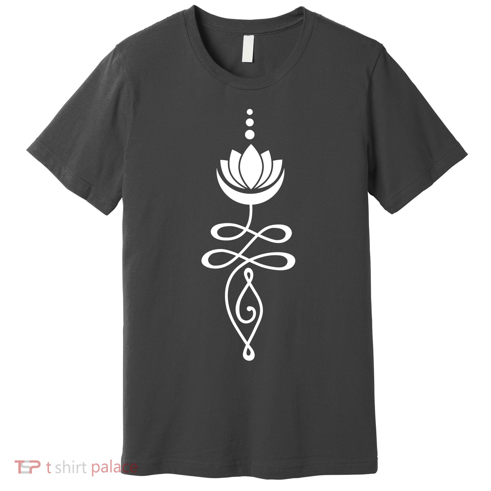 Buddhist Crescent Moon And Lotus Flower Premium T-Shirt