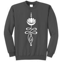 Buddhist Crescent Moon And Lotus Flower Tall Sweatshirt