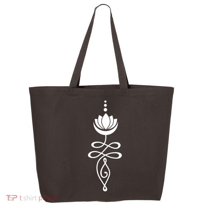 Buddhist Crescent Moon And Lotus Flower 25L Jumbo Tote