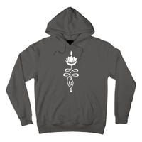 Buddhist Crescent Moon And Lotus Flower Tall Hoodie