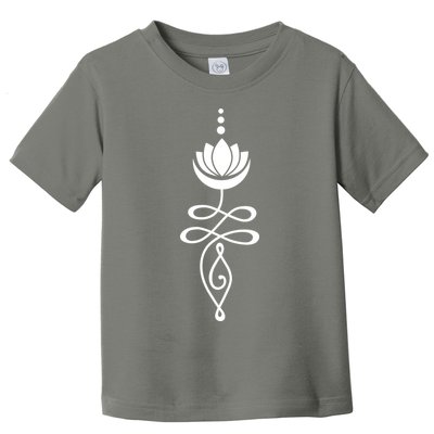 Buddhist Crescent Moon And Lotus Flower Toddler T-Shirt