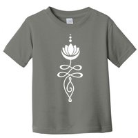 Buddhist Crescent Moon And Lotus Flower Toddler T-Shirt