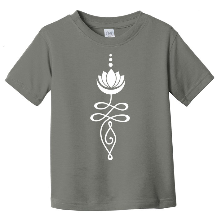 Buddhist Crescent Moon And Lotus Flower Toddler T-Shirt