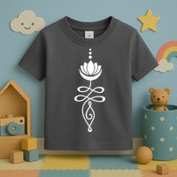 Buddhist Crescent Moon And Lotus Flower Toddler T-Shirt
