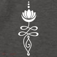 Buddhist Crescent Moon And Lotus Flower Vector Backpack