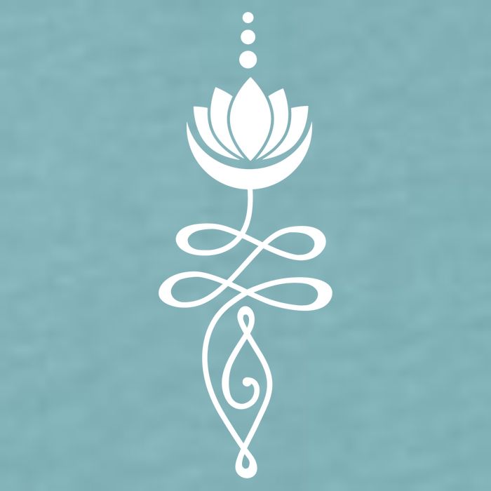 Buddhist Crescent Moon And Lotus Flower Sueded Cloud Jersey T-Shirt