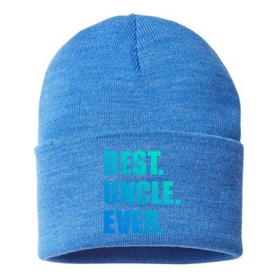 Best Uncle Ever Gift Sustainable Knit Beanie