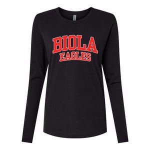 Biola University Eagles Womens Cotton Relaxed Long Sleeve T-Shirt