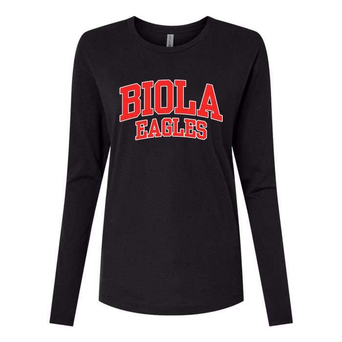 Biola University Eagles Womens Cotton Relaxed Long Sleeve T-Shirt