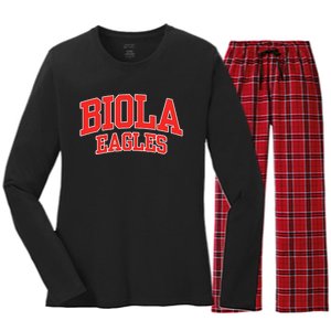 Biola University Eagles Women's Long Sleeve Flannel Pajama Set 