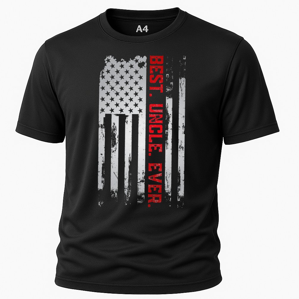 Best Uncle Ever American USA flag Father’s Day gift for Dad Cooling Performance Crew T-Shirt