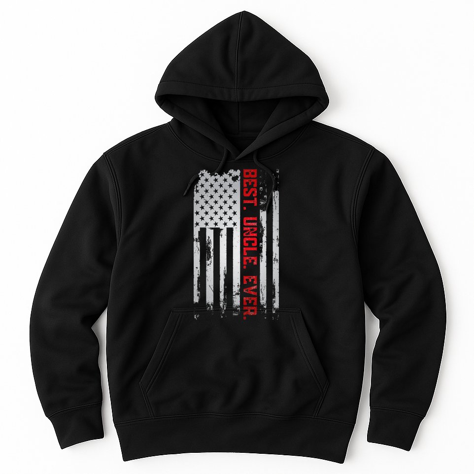 Best Uncle Ever American USA flag Father’s Day gift for Dad Hoodie