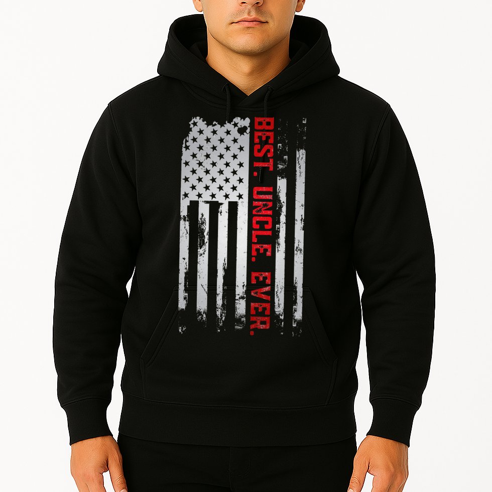 Best Uncle Ever American USA flag Father’s Day gift for Dad Hoodie