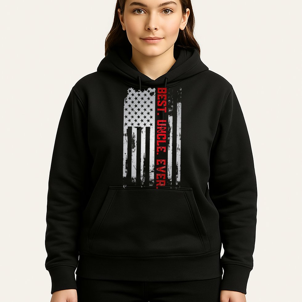 Best Uncle Ever American USA flag Father’s Day gift for Dad Hoodie