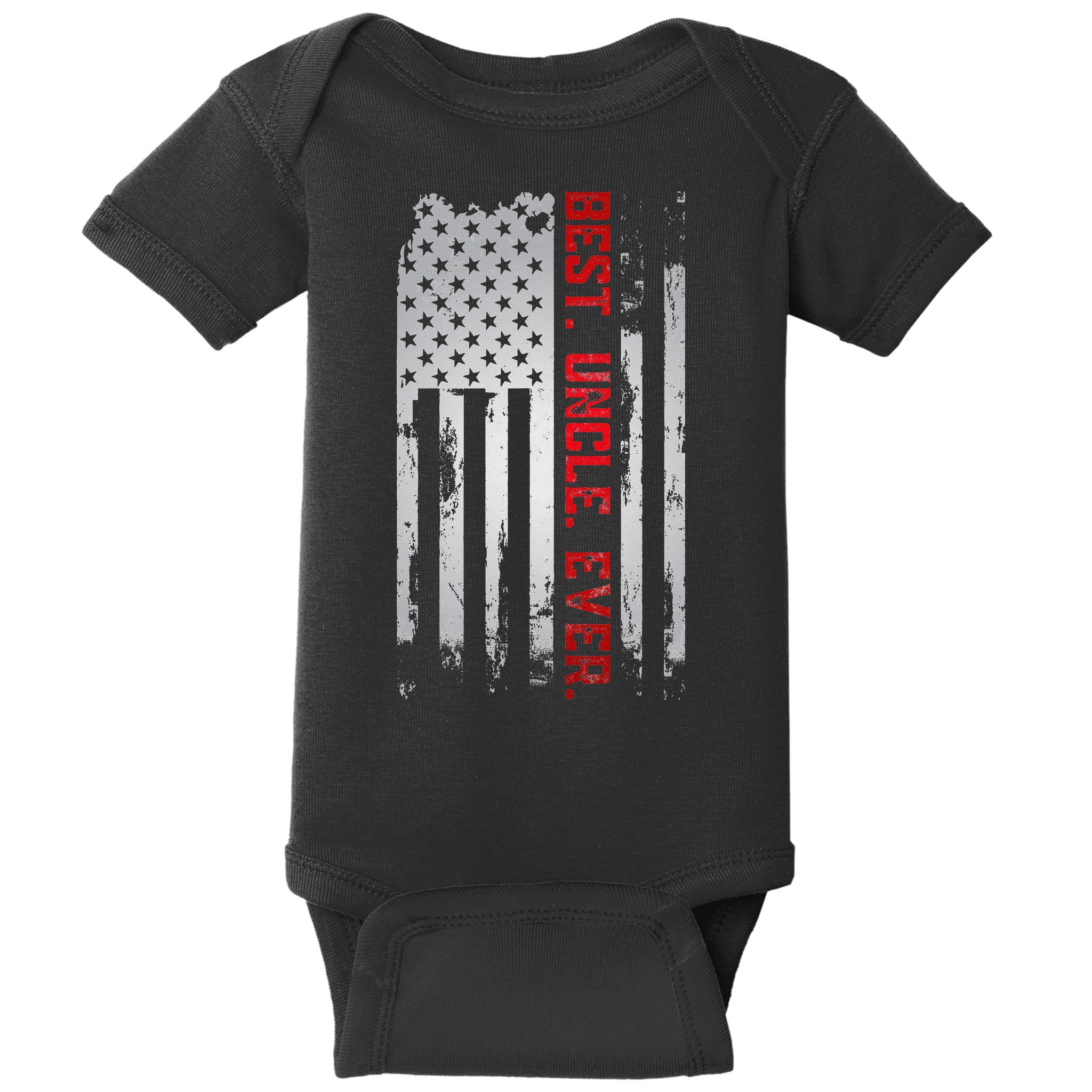 Best Uncle Ever American USA flag Father’s Day gift for Dad Baby Bodysuit