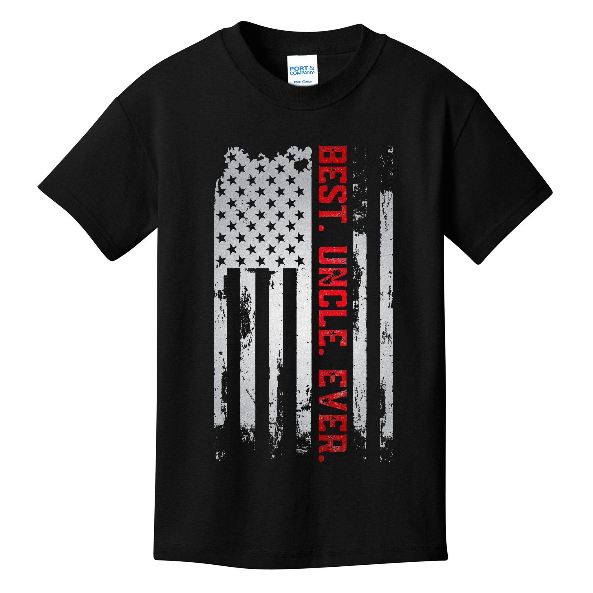 Best Uncle Ever American USA flag Father’s Day gift for Dad Kids T-Shirt