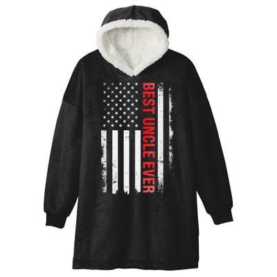 Best Uncle Ever USA Flag Funny Uncle Hooded Wearable Blanket