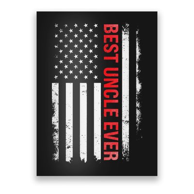 Best Uncle Ever USA Flag Funny Uncle Poster