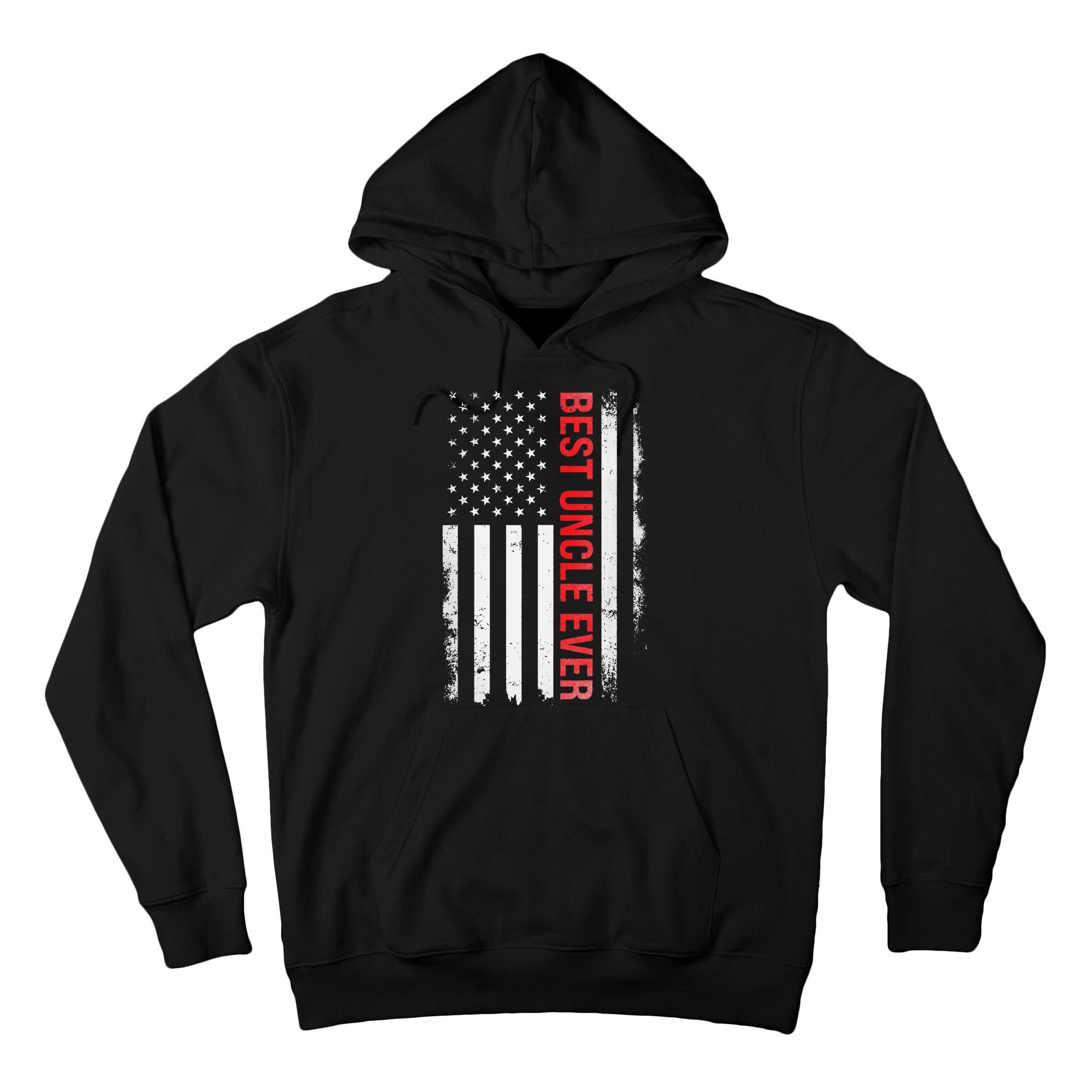 Best Uncle Ever USA Flag Funny Uncle Tall Hoodie