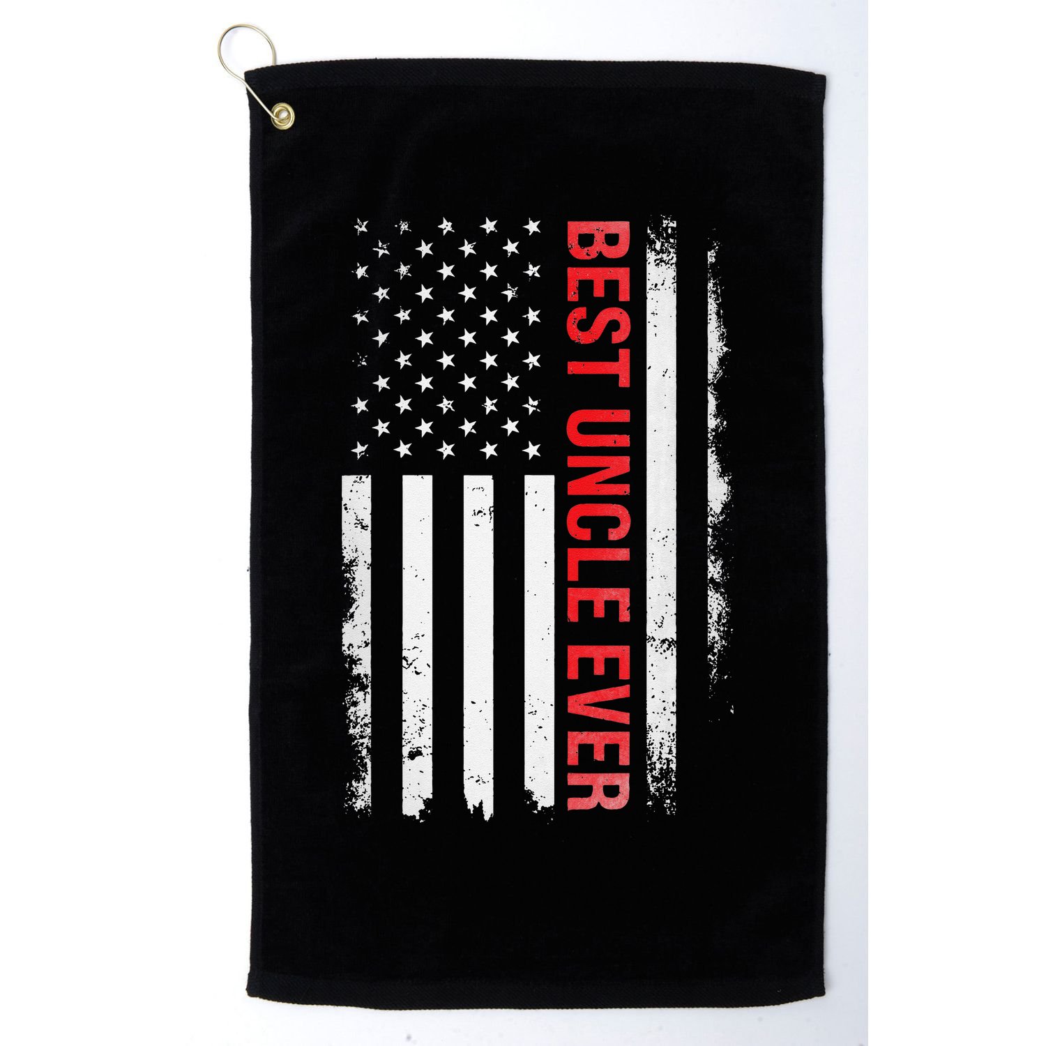 Best Uncle Ever USA Flag Funny Uncle Golf Towel